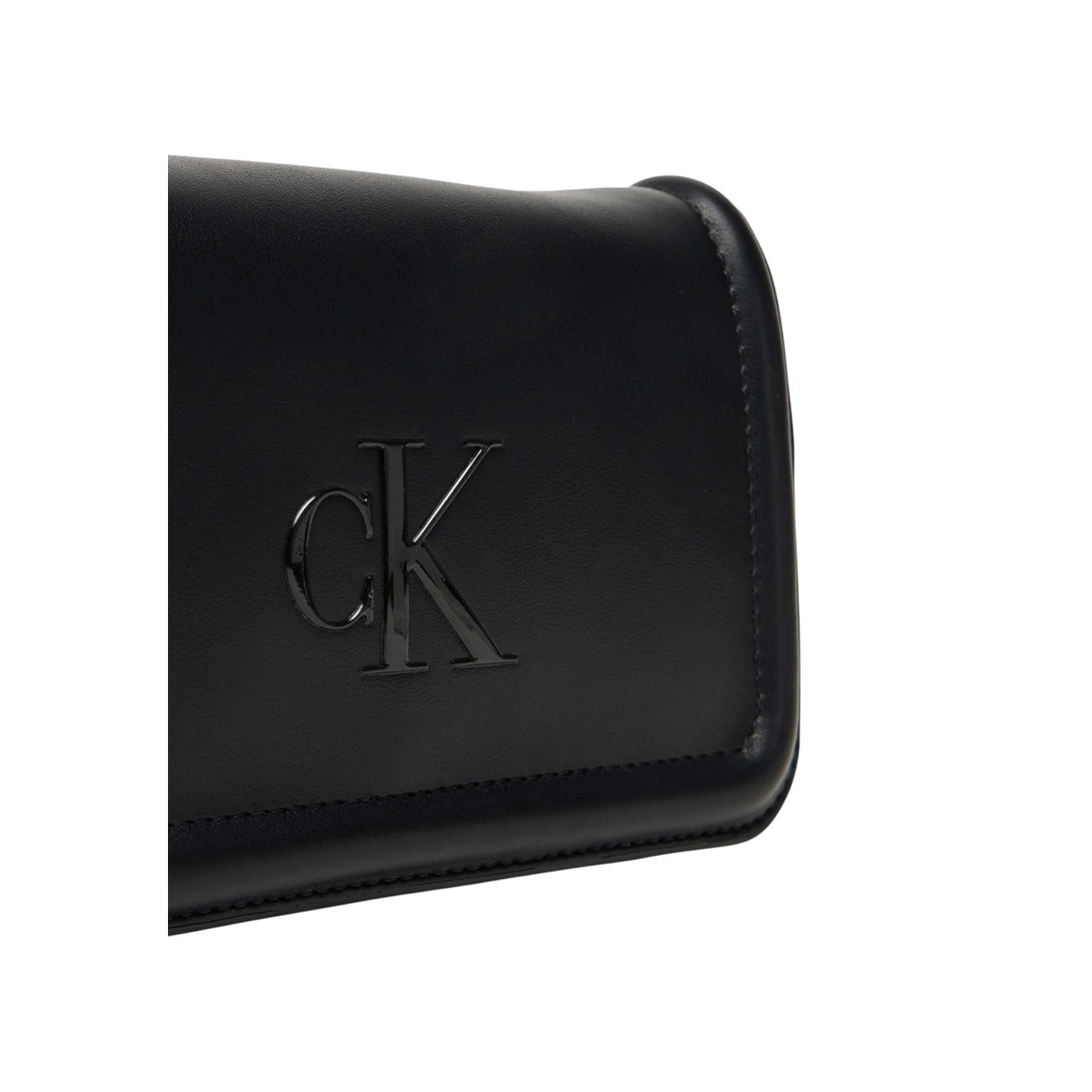 Calvin Klein Women's Black Shoulder Bag - Bag with Button and Internal Pocket 19x12x7cm