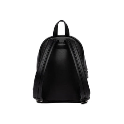 Replay Zaino Donna Nero Monocromo con Cerniera Tasche Zip - Zainetto Poliestere Poliuretano 32x23x10.5