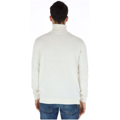 U.S. Polo Assn. Maglia Uomo Bianco Stampa Collo Alto Manica Lunga Cashmere Cotone Autunno Inverno 6656848847
