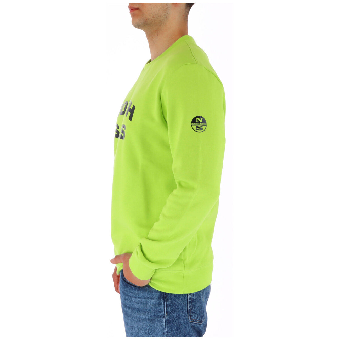 North Sails Felpa Uomo Verde con Maniche Lunghe Scollo Tondo in Cotone 80% Poliestere 20% Autunno/Inverno 902417