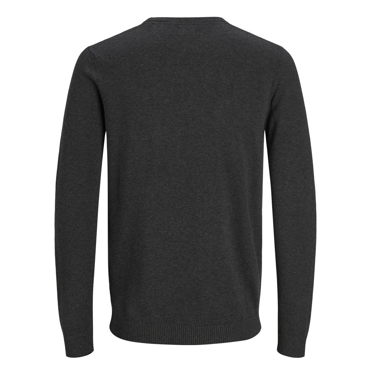 Jack & Jones Maglia Uomo Grigio Scuro Melange Manica Lunga Cotone 100% Autunno Inverno WH7_23206138_GRIGIO_SCURO