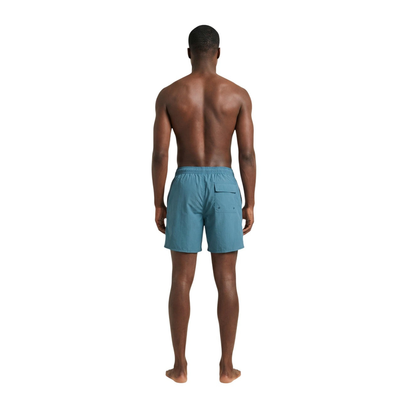Costume boxer Lyle & Scott blu uomo SH1204VB. Pantaloncino da bagno uomo blu mare e piscina in nylon poliammide leggero e traspirante con coulisse in vita e logo aquila ricamato, pantaloncini mare casual.
