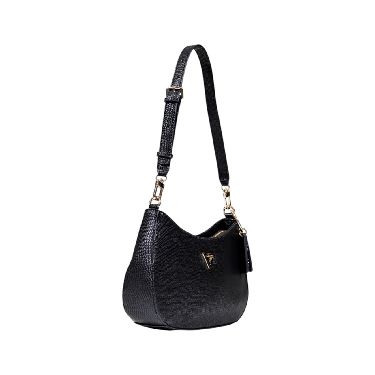 Guess Borsa Donna Nera in Poliuretano 100% a Mano con Cerniera Tasca Esterna 29x17x6 cm HWZG96 72180