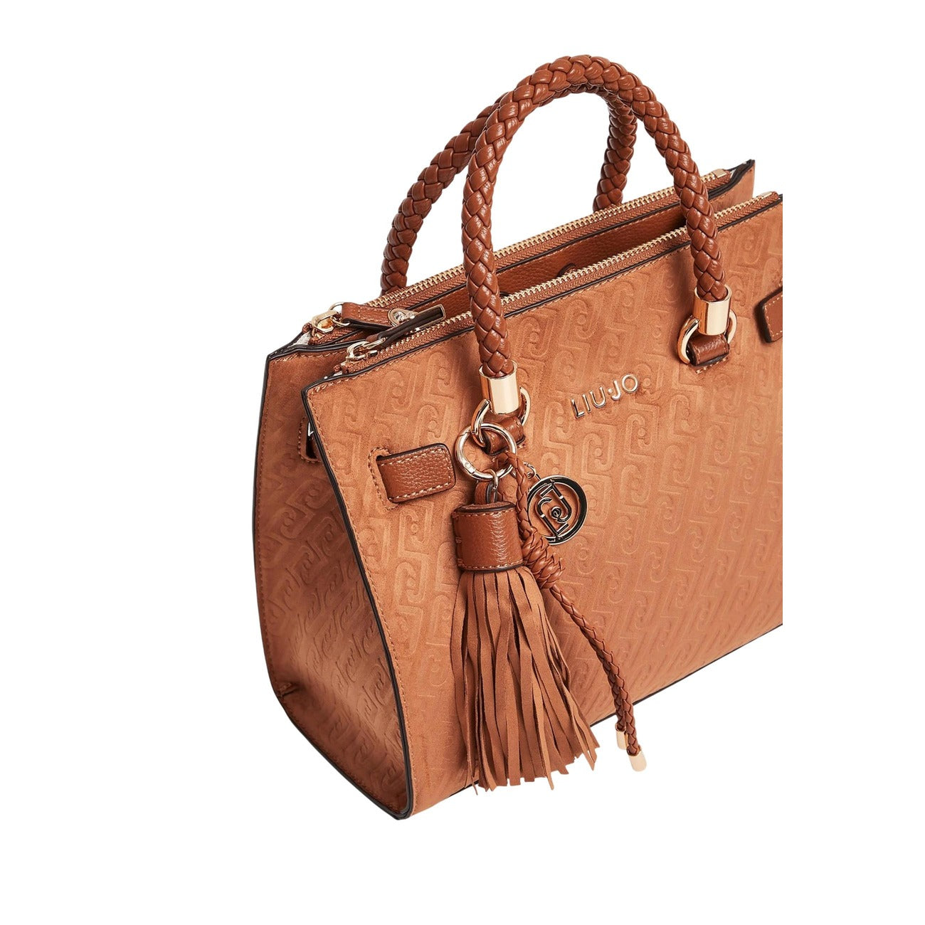 Borsa Liu Jo donna beige a mano - vista laterale in primo piano dettaglio