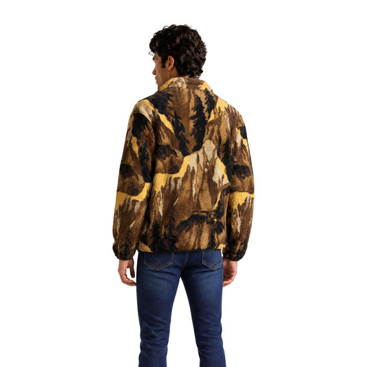 Pile Columbia uomo Helvetia mezza zip. Giacca in pile Sherpa a pelo lungo con cerniera mezza lunghezza, tasca di sicurezza sul petto con cerniera, abbigliamento outdoor e urbano autunno inverno.