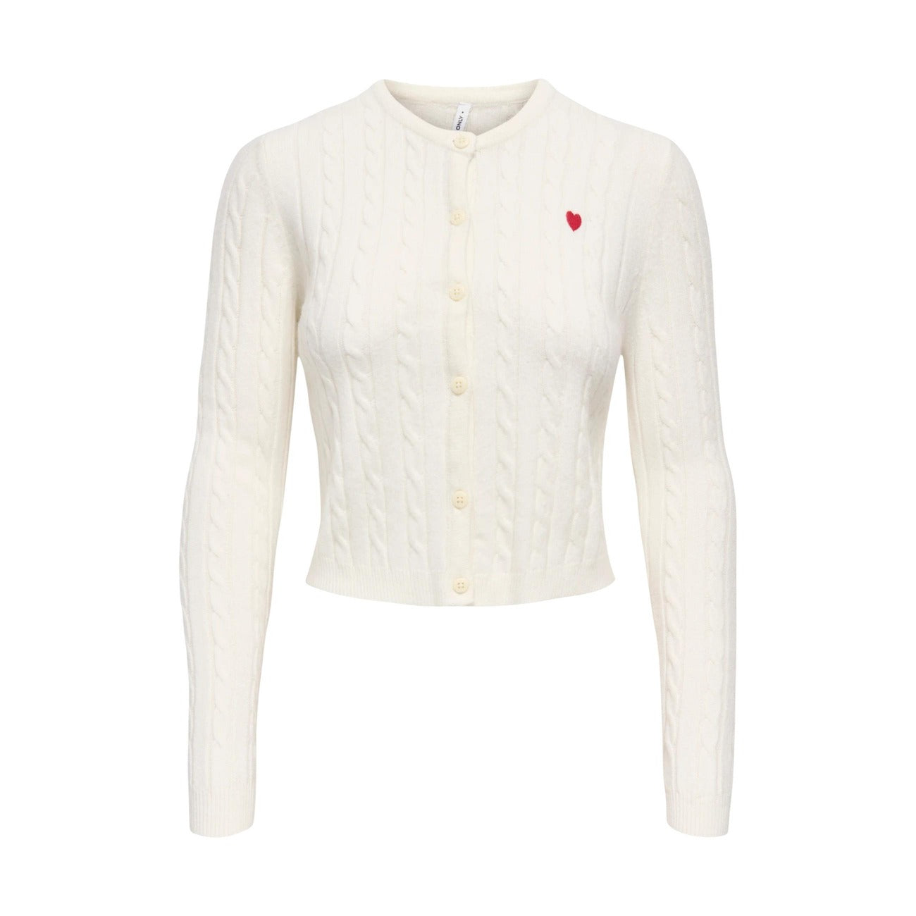 Only Cardigan Donna Bianco Bottoni Maniche Lunghe Scollo Tondo Viscosa 50% Nylon 27% Poliestere 23% Autunno Inverno 15360594