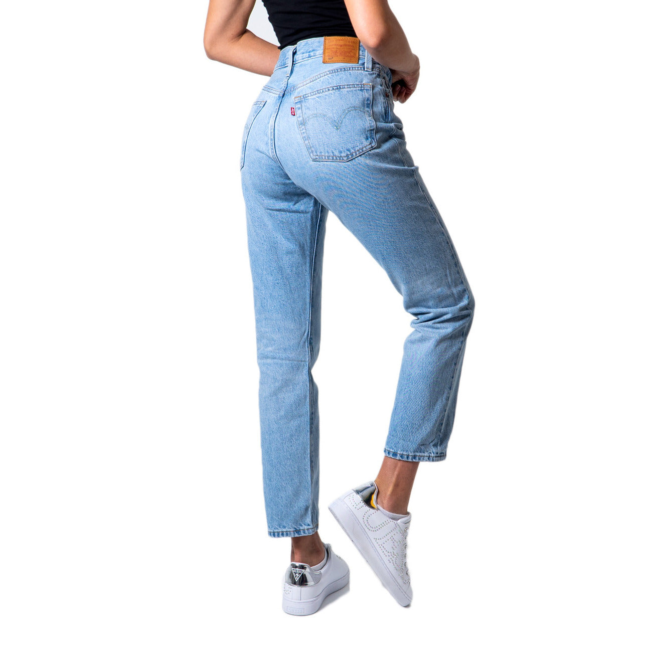 Levi's Jeans Donna Blu con Zip Bottone Tasche Anteriori Posteriori Effetto Consumato in Cotone 100% Autunno/Inverno 36200-0124