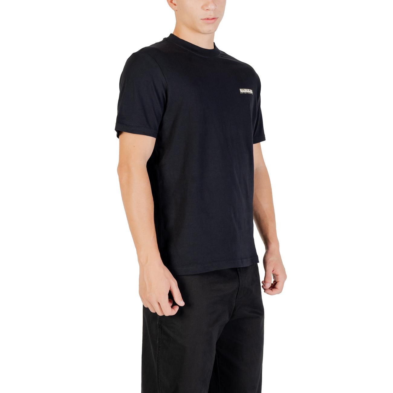 Napapijri T-Shirt Uomo Nera Manica Corta Scollo Tondo 100% Cotone Autunno/Inverno NP0A88TR
