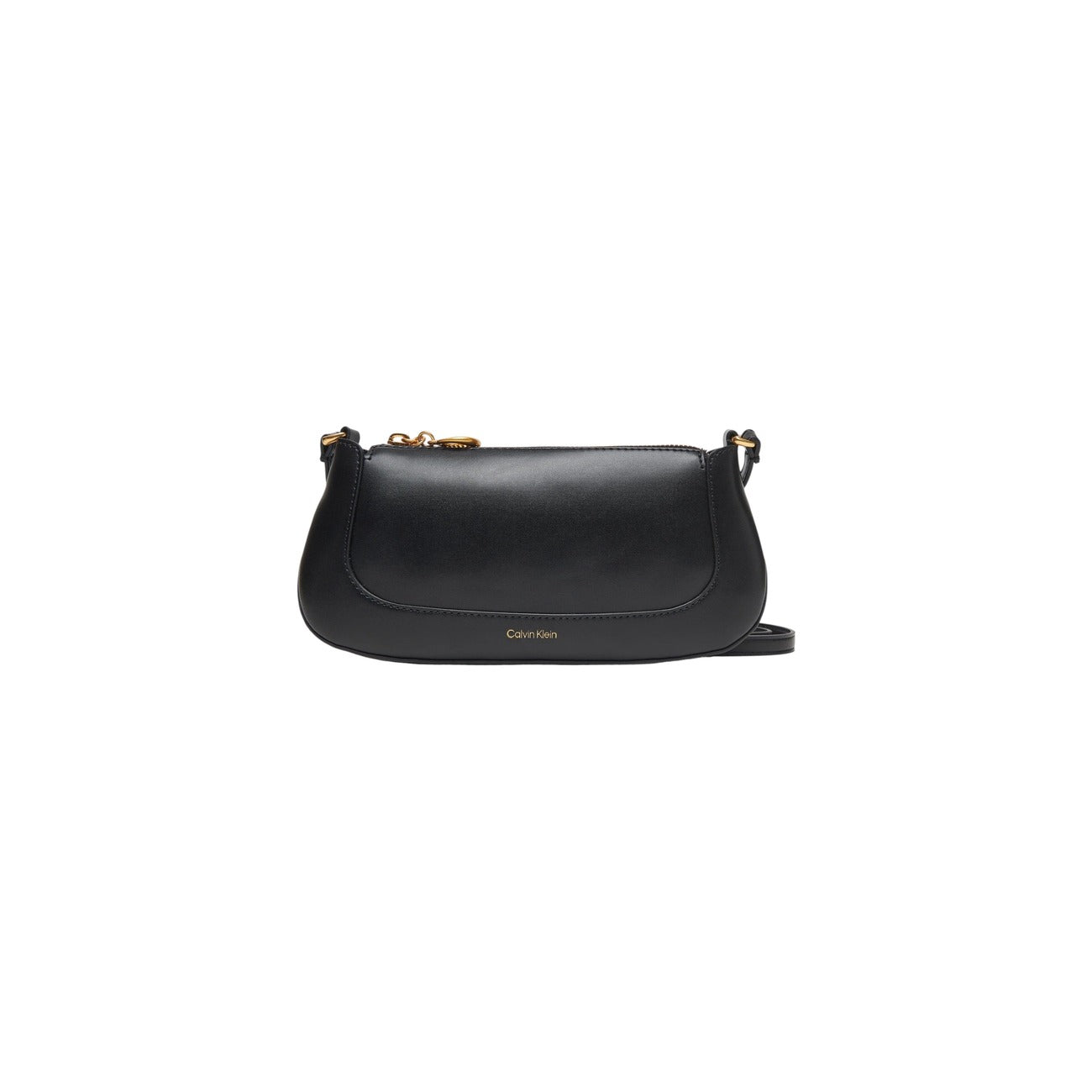 Calvin Klein Borsa Donna Nera a Tracolla con Cerniera - Borsa Poliuretano Tasca Interna 24x12x4cm
