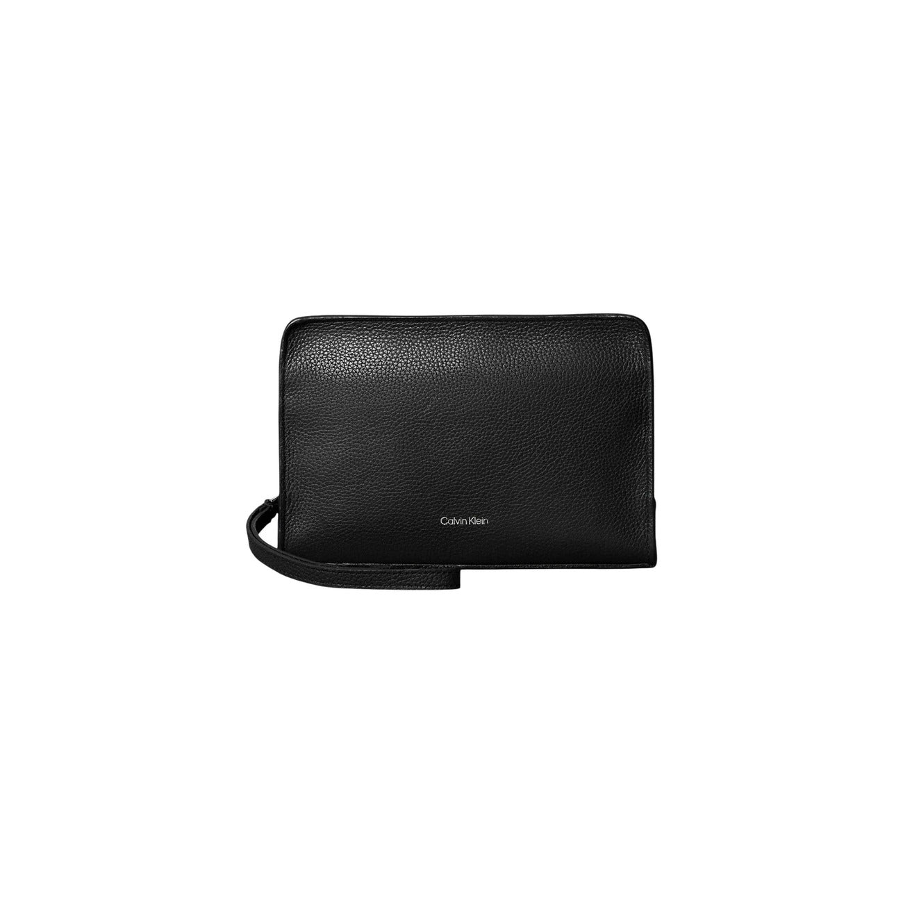 Borsa Calvin Klein uomo nera clutch a mano 100% pelle 20x13x4 cm - vista frontale
