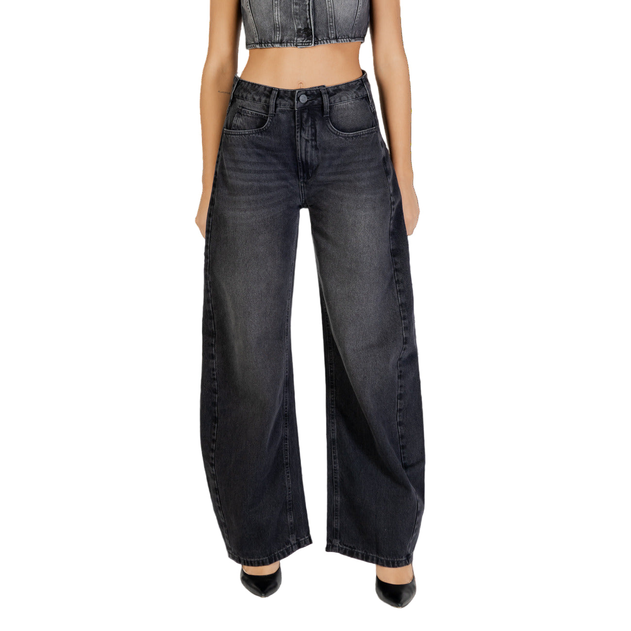 Colcci Jeans Donna Neri con Zip e Bottone Tasche Anteriori e Posteriori - Jeans Cotone