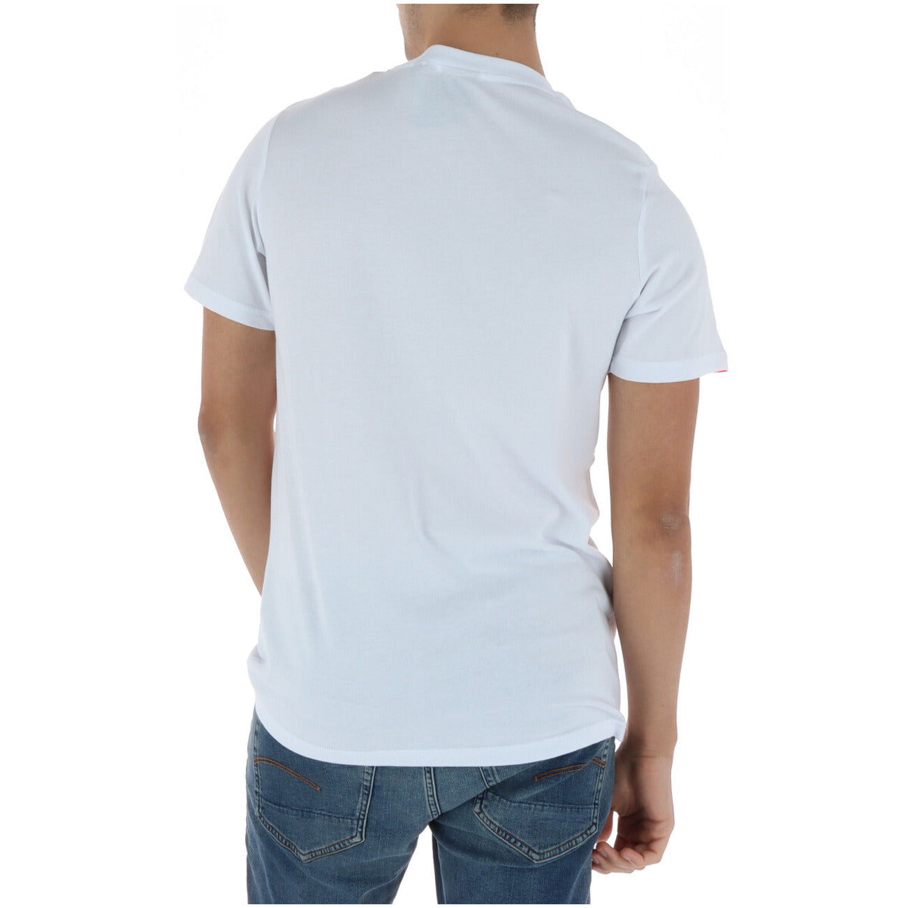 Superdry T-shirt Stampata M1012212A; 100% cotone, colore bianco, scollo tondo. T-shirt robusta e di alta qualità dal look iconico. Vista posteriore