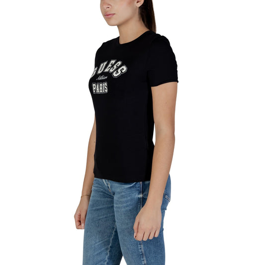 T-shirt Guess Active donna nera sportiva - vista laterale sinistra
