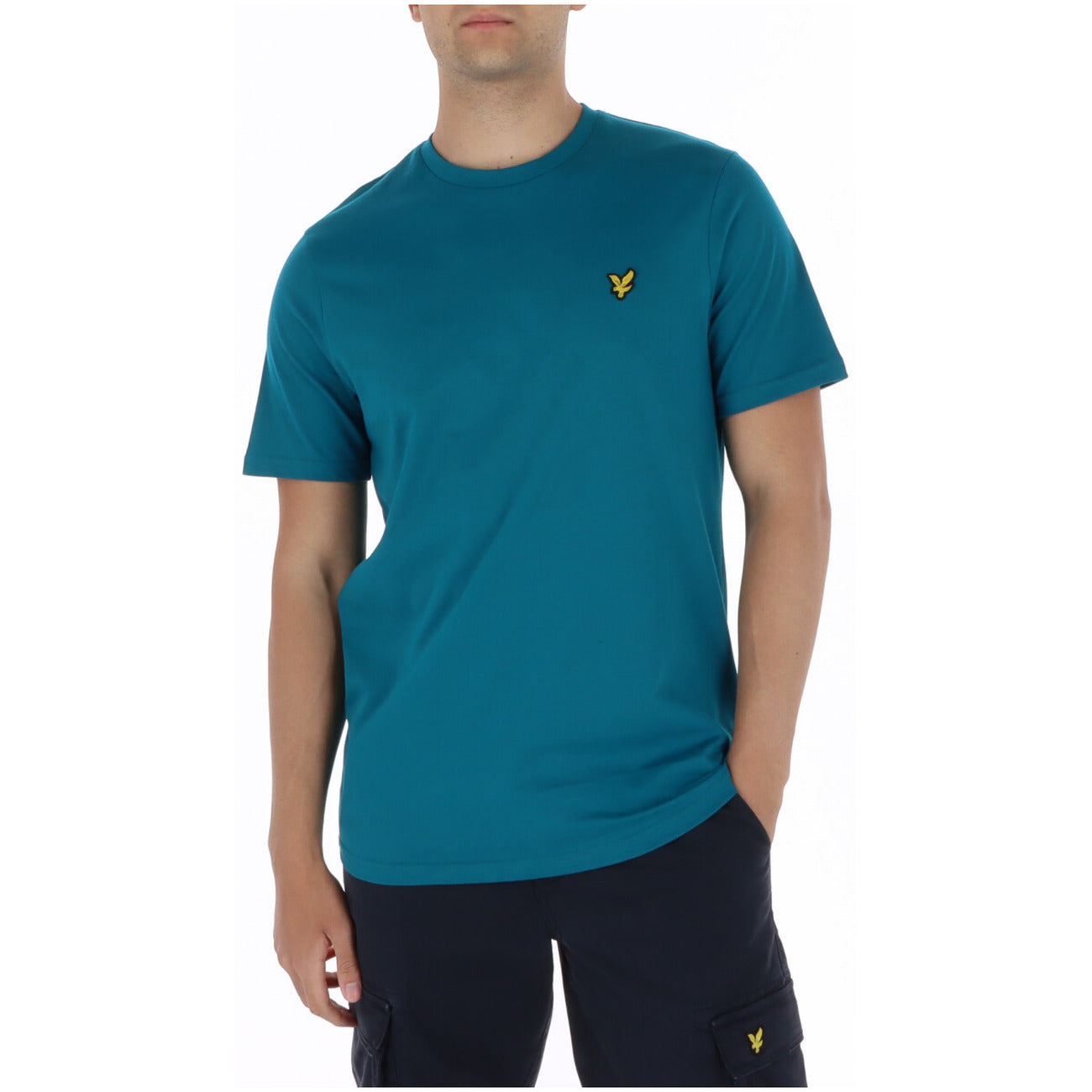 Lyle & Scott T-Shirt Uomo Marrone Manica Corta Scollo Tondo 100% Cotone Autunno/Inverno TS400VOG