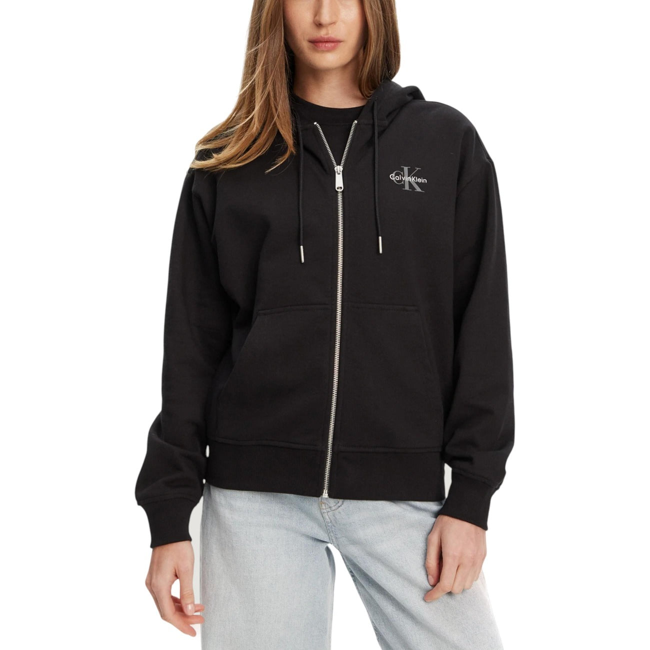 Calvin Klein Jeans Felpa Zip Donna Bordeaux LV047B270G - Cotone 86%