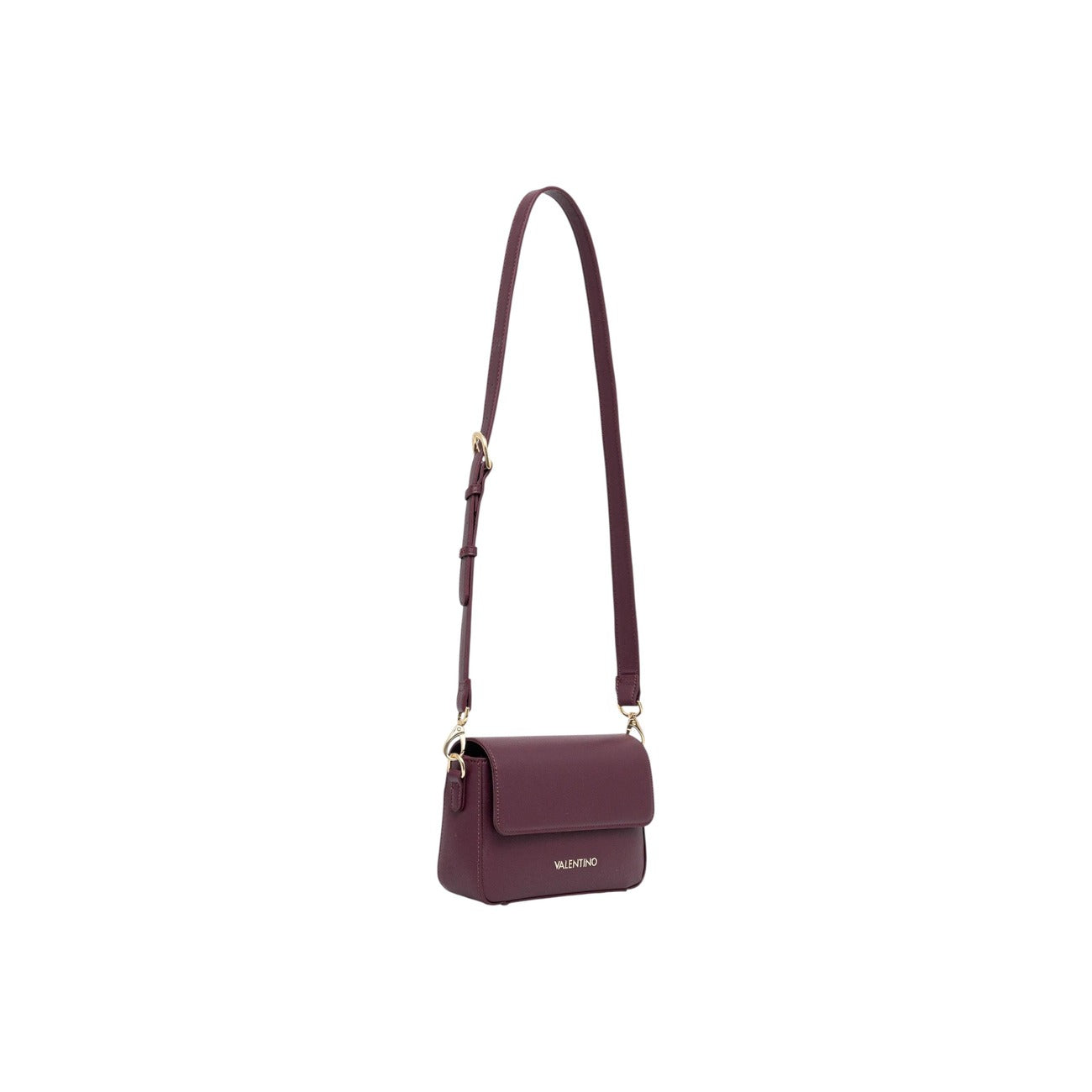 Valentino Bags Borsa Donna Viola a Tracolla con Bottone - Borsa Poliuretano Tasche Interne 23x20x6cm