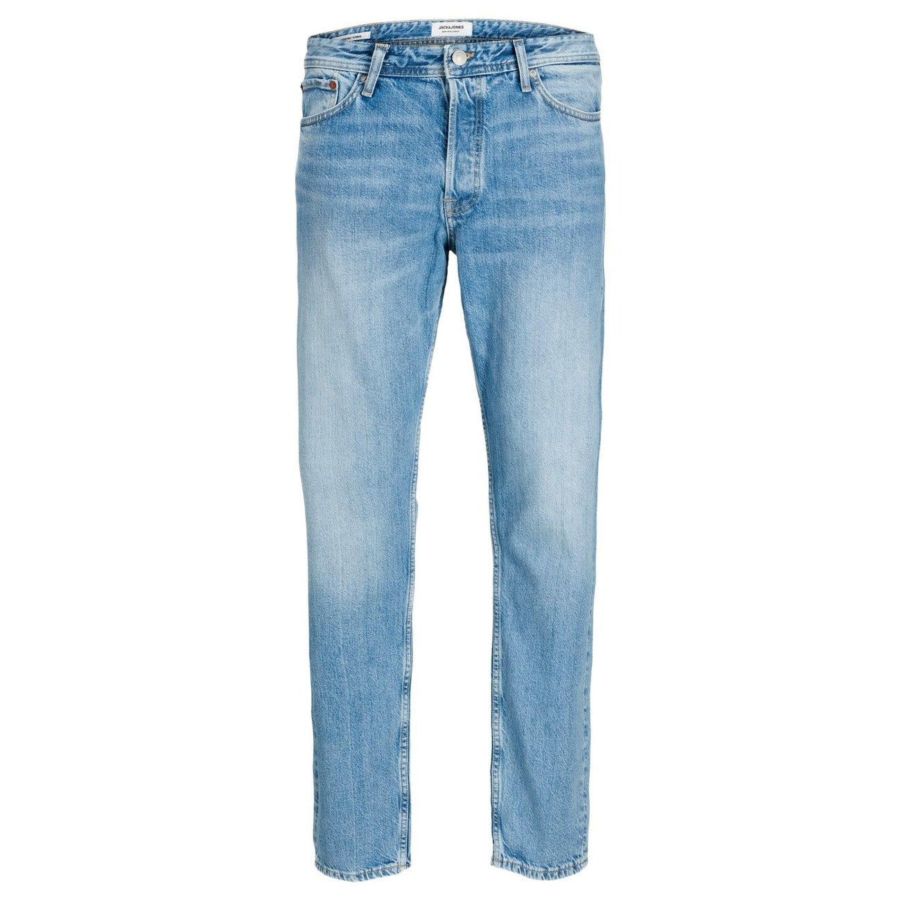 Jack & Jones Jeans Uomo Blu Zip Bottone Tasche Interne Anteriori Cotone 100% Autunno Inverno 12193398