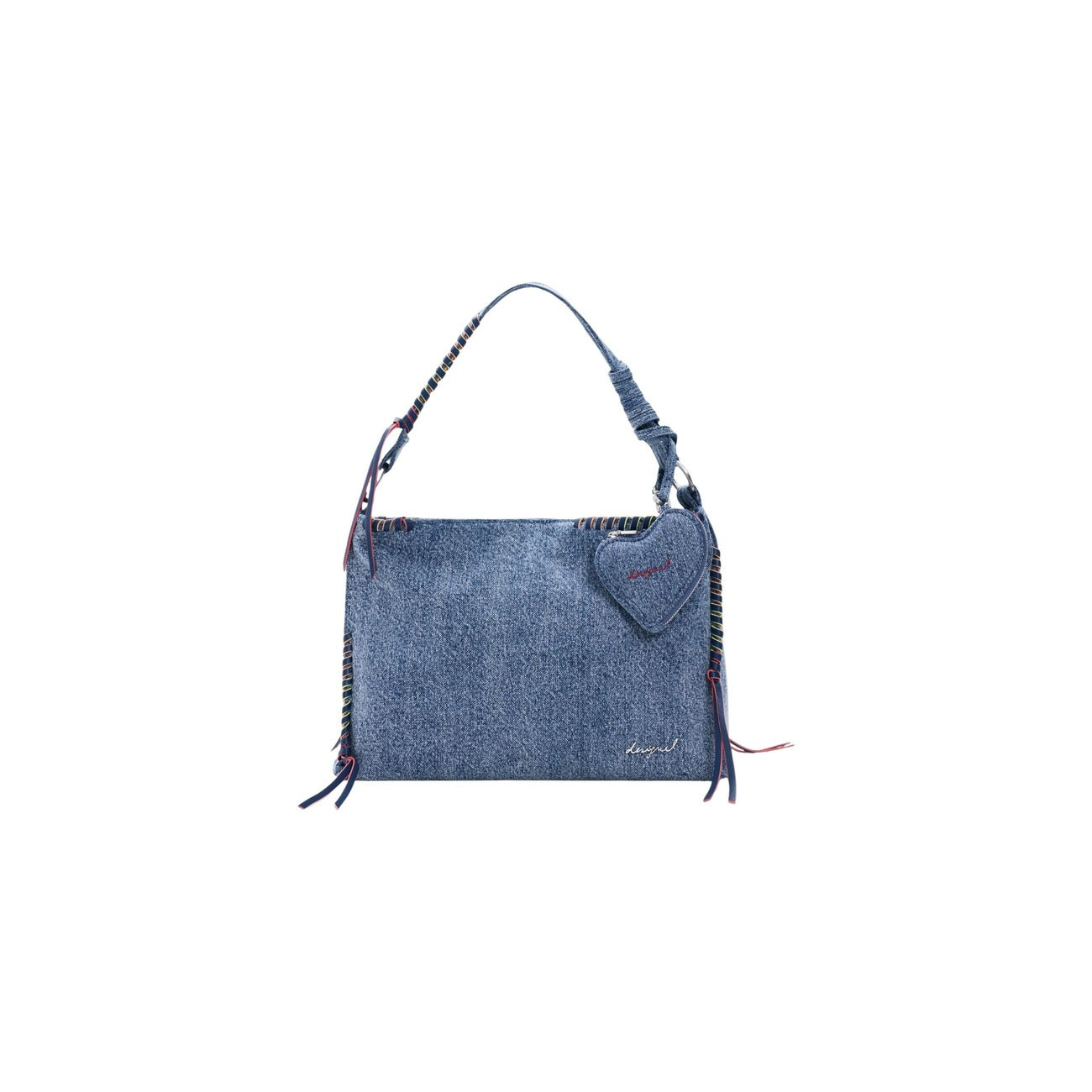 borsa a mano Desigual HEART in denim blu