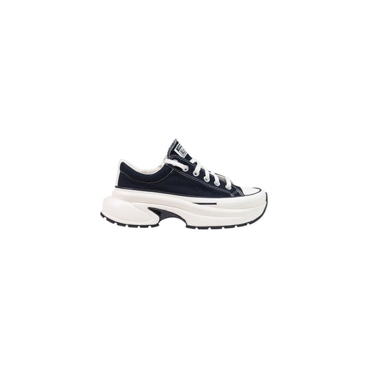Sneakers Converse Run Star Crush OX nere donna A18465C. Scarpe sportive da donna nere e bianche con suola platform chunky 5 cm, tomaia in tessuto, allacciatura stringata e dettagli a contrasto, scarpe casual urban 4 stagioni.