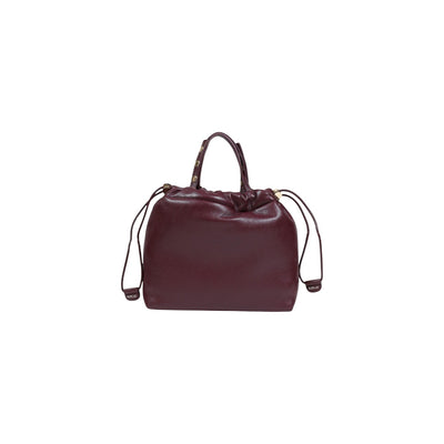 Replay Borsa Donna Bordeaux a Mano e Tracolla con Lacci Tasca Interna - Borsa Poliestere 28x25x9cm