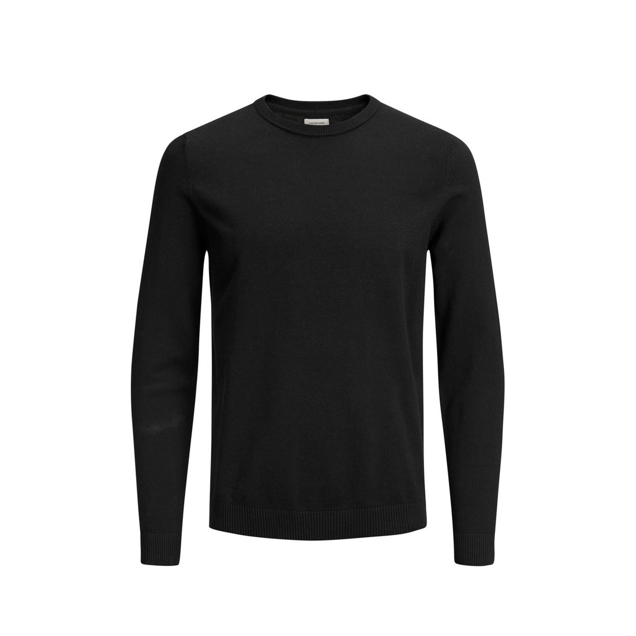 Jack & Jones Maglia Uomo Nera Manica Lunga Cotone 100% Autunno Inverno WH7_232069_NERO