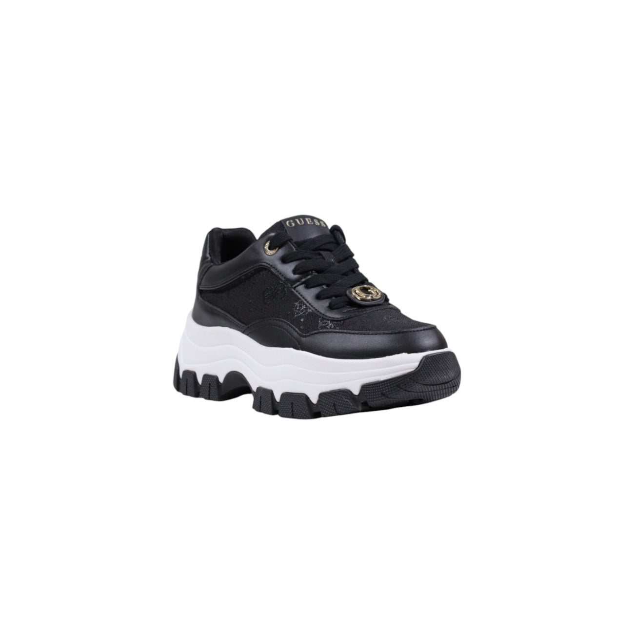 Guess Sneakers Donna Nero Lacci Poliestere Poliuretano Sportive Basse Autunno Inverno FLFBRT ELE12