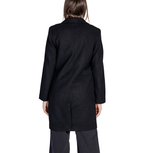 Only Cappotto Donna Nero Bottoni Maniche Lunghe Bavero Tasche Anteriori Poliestere 100% Autunno Inverno 15292832