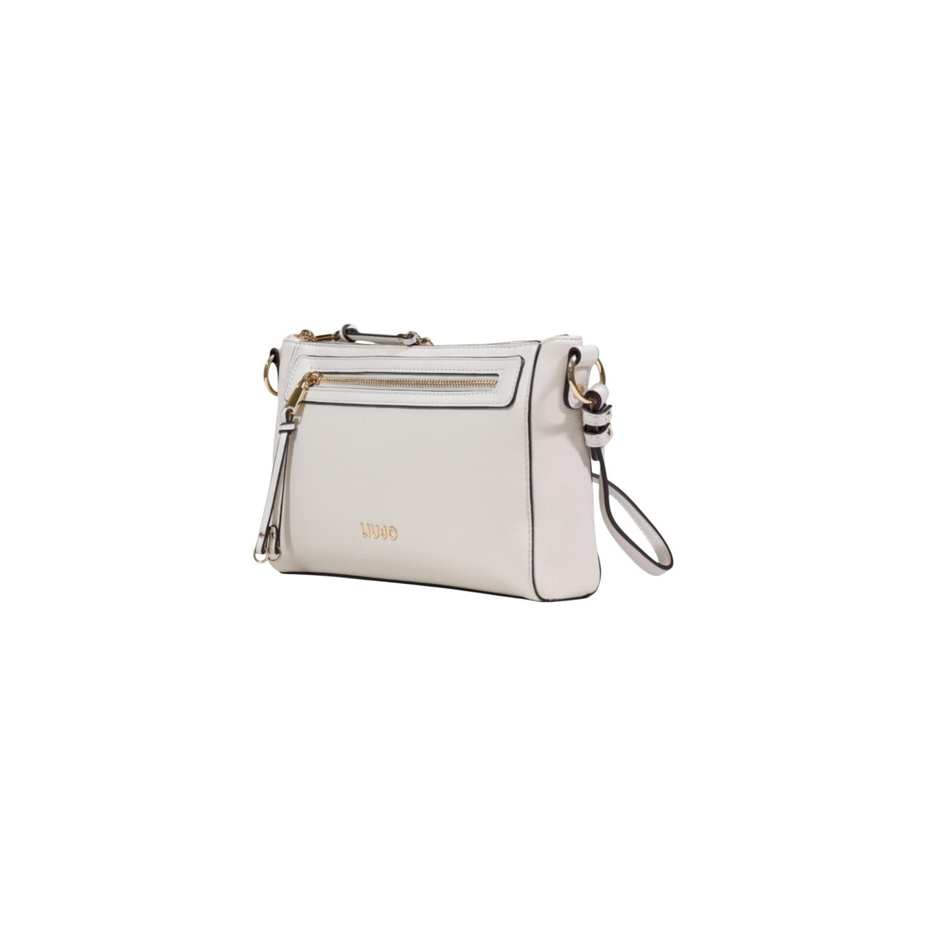 Borsa Liu Jo S CROSSBODY donna panna con cerniera tracolla tasche interne anteriori 100% poliuretano - vista laterale frontale 