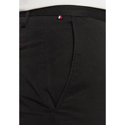 Tommy Hilfiger Pantaloni Uomo Neri con Zip Bottone - Pantaloni Cotone Organico Tasche