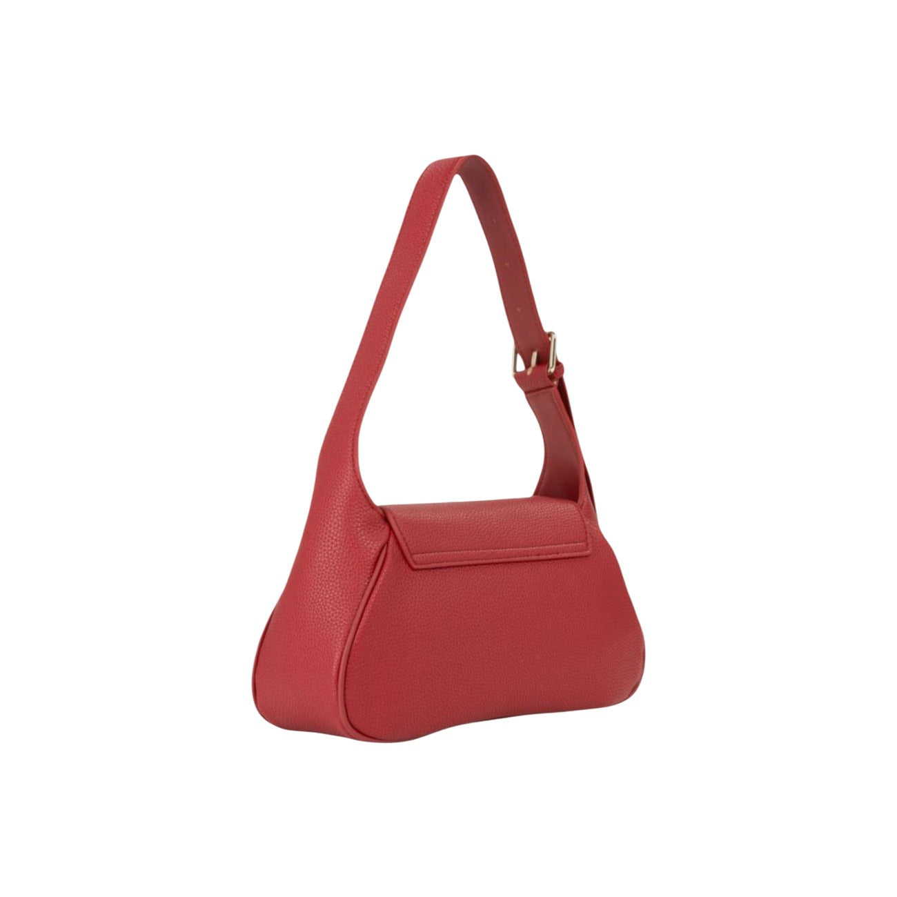 Borsa Spalla Rossa Donna Valentino Bags Daphne Re; Dimensioni medie con patta, bottone e tracolla regolabile. Logo metallico frontale, stile casual-elegante per tutte le stagioni. Posteriore 