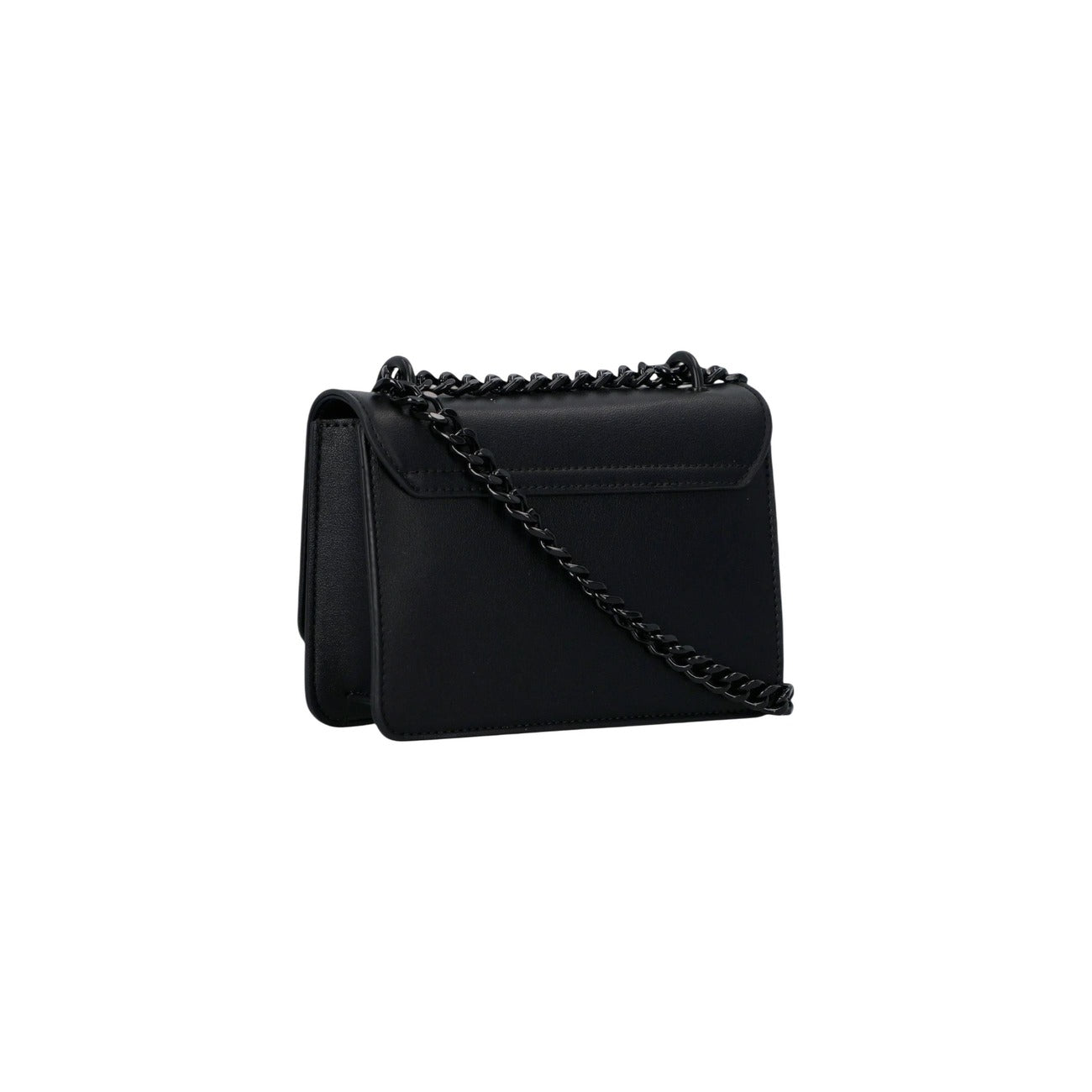 Replay Borsa Donna Nera a Tracolla con Bottone Tasca Interna - Borsa Poliuretano 18x14x6.5cm