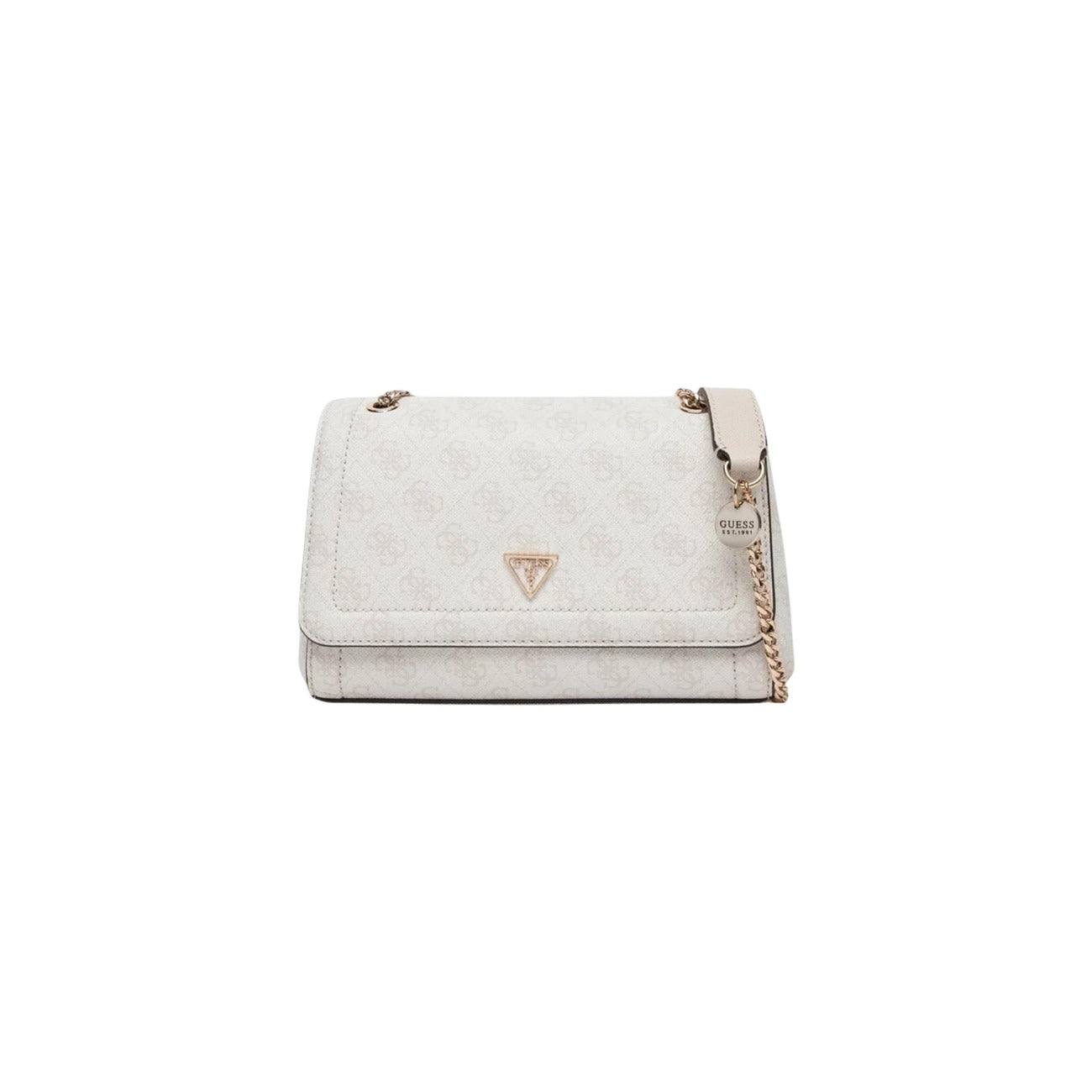 Guess Borsa Donna Marrone in Poliuretano 100% a Mano con Bottoni Automatici Stampa Tasche Interne ed Esterne 16x23x8 cm HWBG96 72210