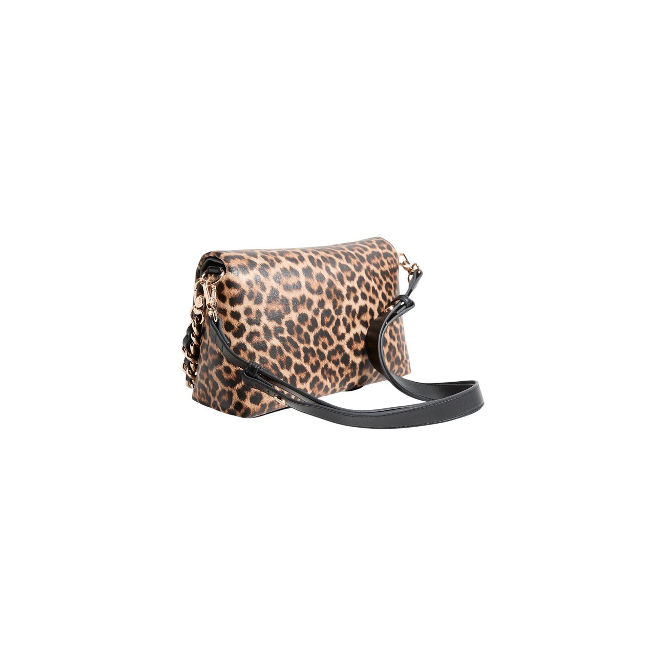 Borsa Liu Jo donna leopardata a tracolla con catena - vista laterale posteriore retro 
