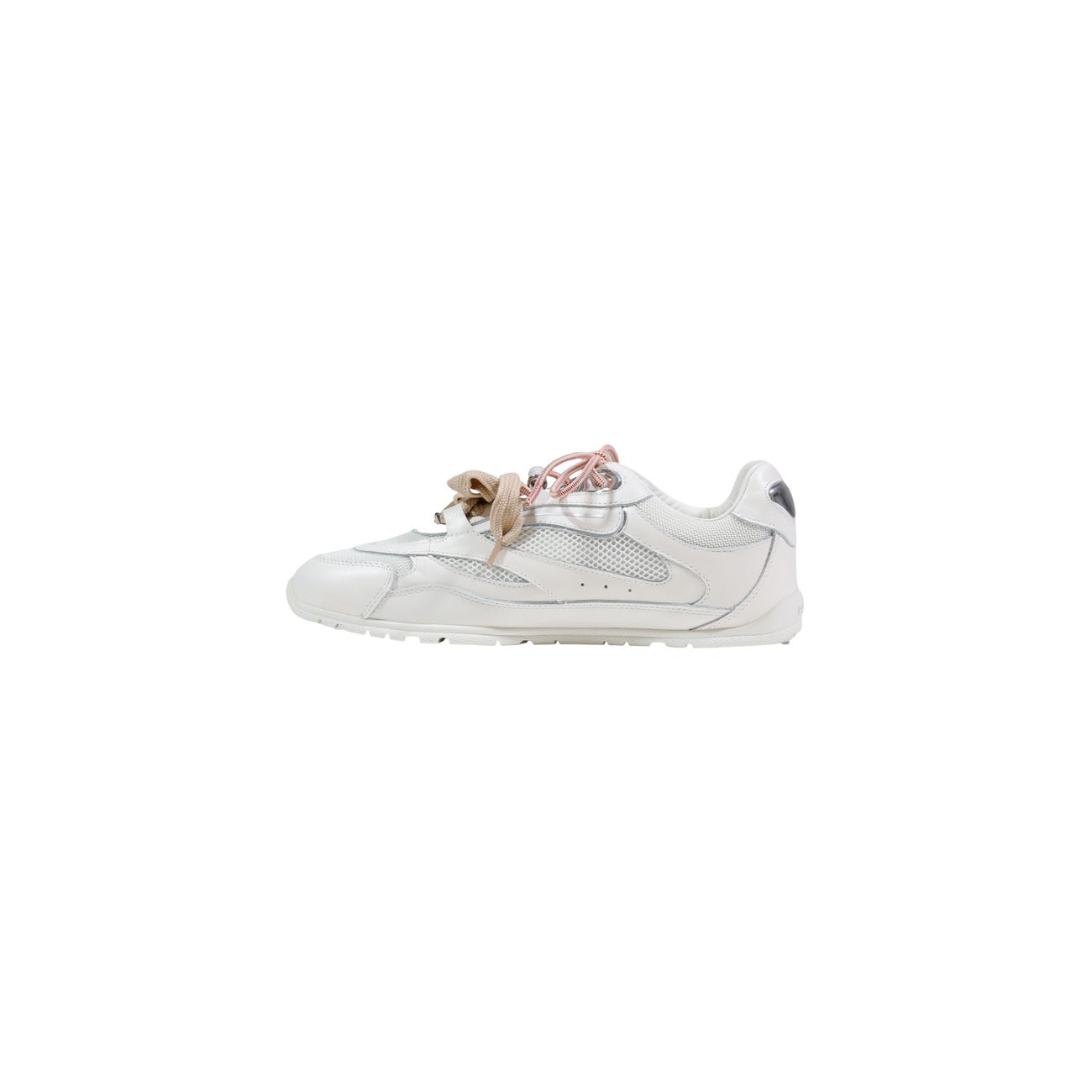 Sneakers Pinko Yulia 01 Bianche; 69% Pelle. Suola platform 3 cm, dettagli traforati, applicazione gioiello sui lacci. Calzata avvolgente e traspirante. Stile minimal-luxury Primavera/Estate.
