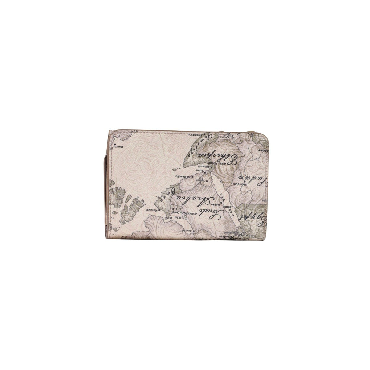 Portafoglio bifolder donna Alviero Martini Prima Classe – Portafoglio medio Country Geo tortora e pelle cioccolato.