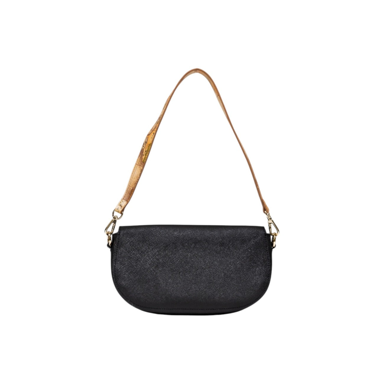 Alviero Martini Prima Classe Borsa Donna Nero Mano Tracolla Bottoni Automatici Tasca Interna PVC Poliestere L LD59 S407
