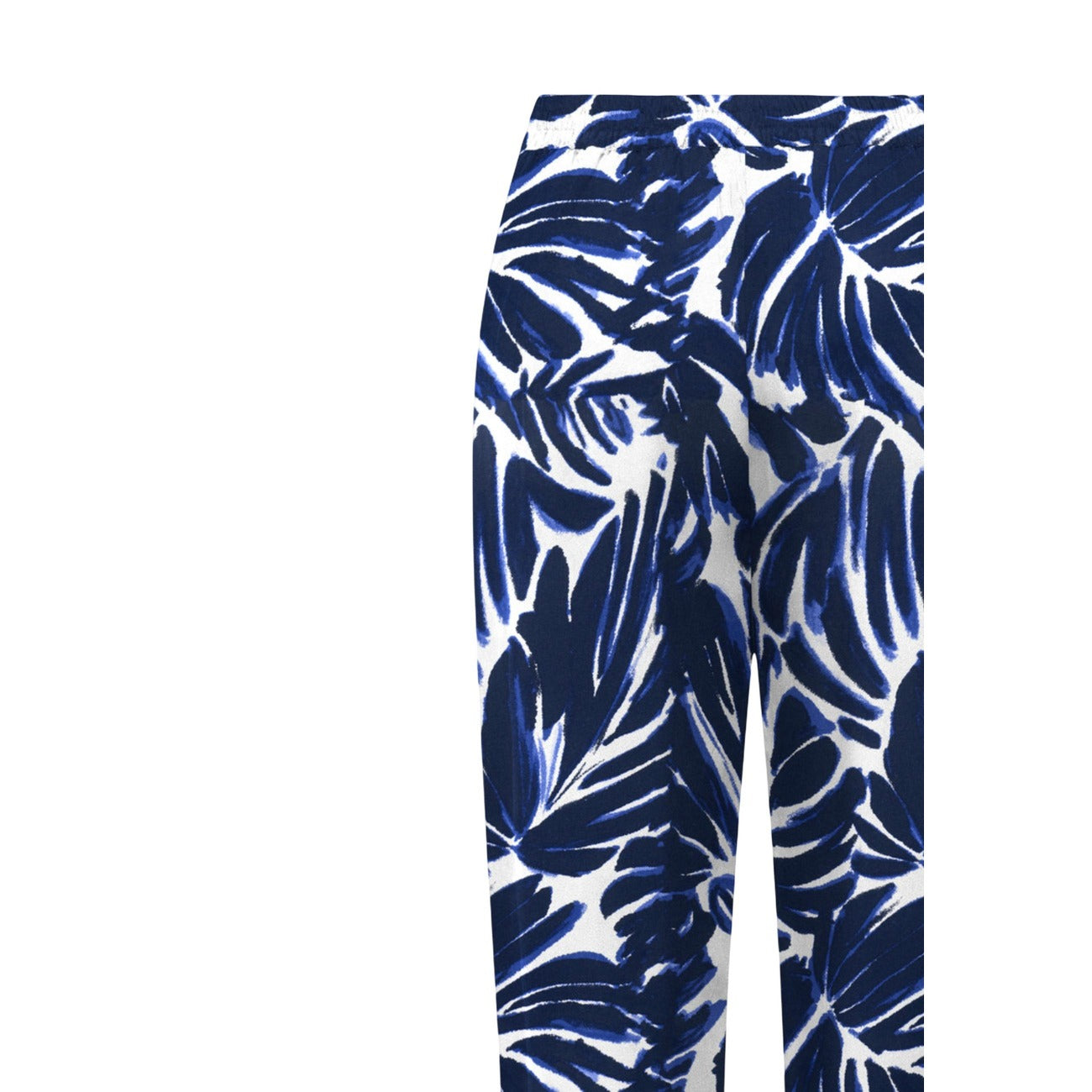 Pantaloni Palazzo Only; Stampa a Foglie. 100% Viscosa, gamba ampia, cintura coordinata inclusa. Tessuto fresco e traspirante. Look casual-raffinato per la Primavera/Estate.