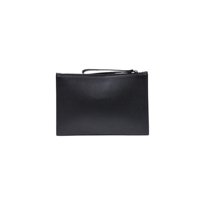 County Of Milan Borsa Uomo Nera a Mano con Cerniera Tasche Interne - Borsa Poliuretano 29.5x19x0.3cm