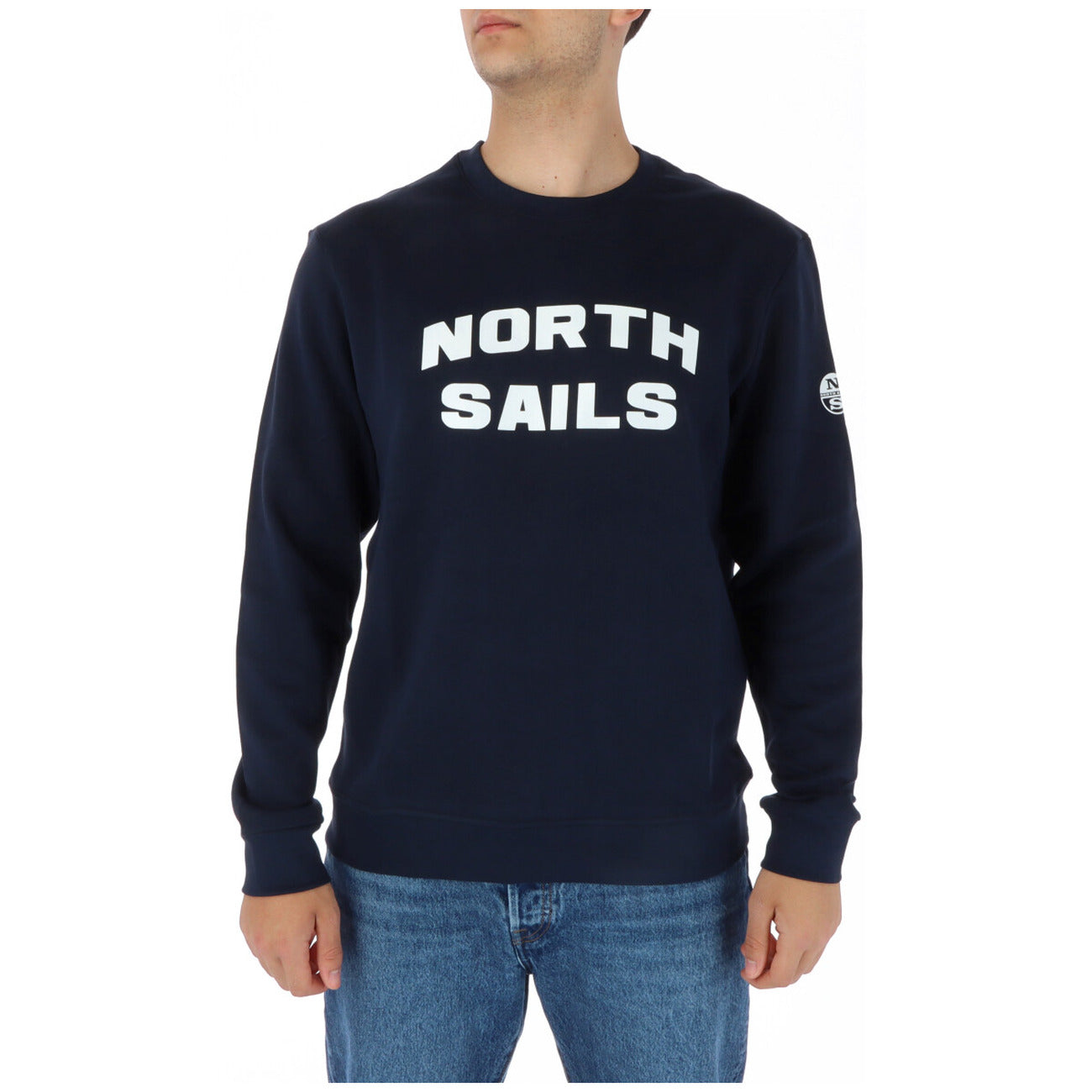 North Sails Felpa Uomo Verde con Maniche Lunghe Scollo Tondo in Cotone 80% Poliestere 20% Autunno/Inverno 902417