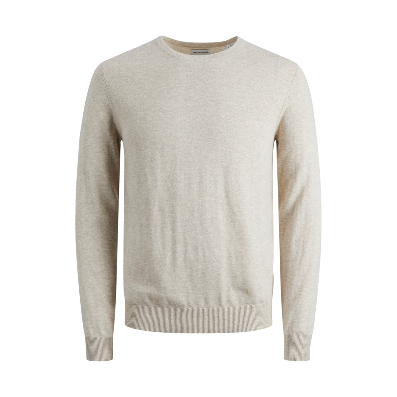 Jack & Jones Maglia Uomo Beige Manica Lunga Cotone Nylon Viscosa Primavera Estate 12208364