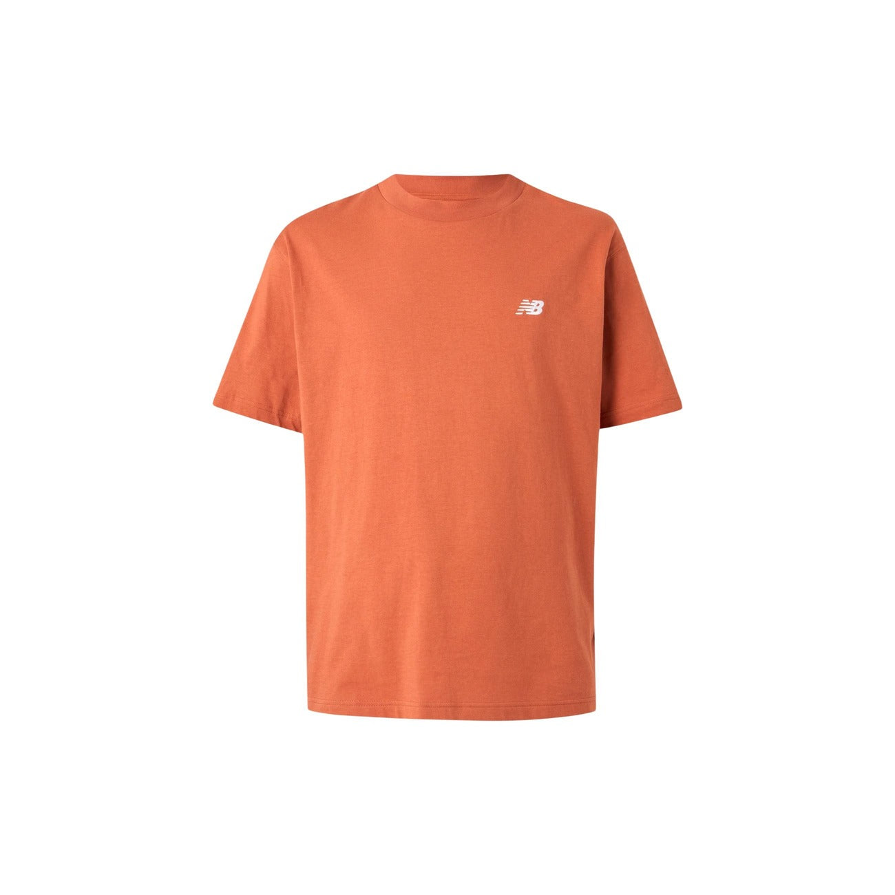 T-shirt uomo New Balance ESSENTIALS arancione sport basic in cotone a maniche corte primavera estate 