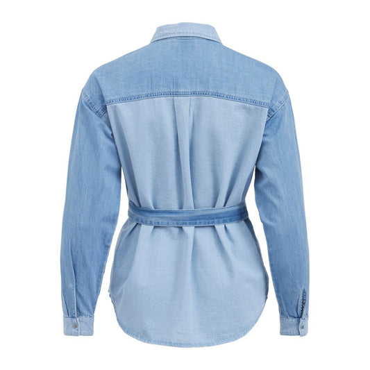 Vila Clothes Women's Long Sleeve Denim Shirt