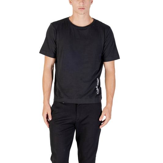 Calvin Klein Sport T-Shirt Uomo Nero Stampa Maniche Corte Scollo Tondo Cotone 57% Poliestere 38% Elastan 5% LVGMF5K106