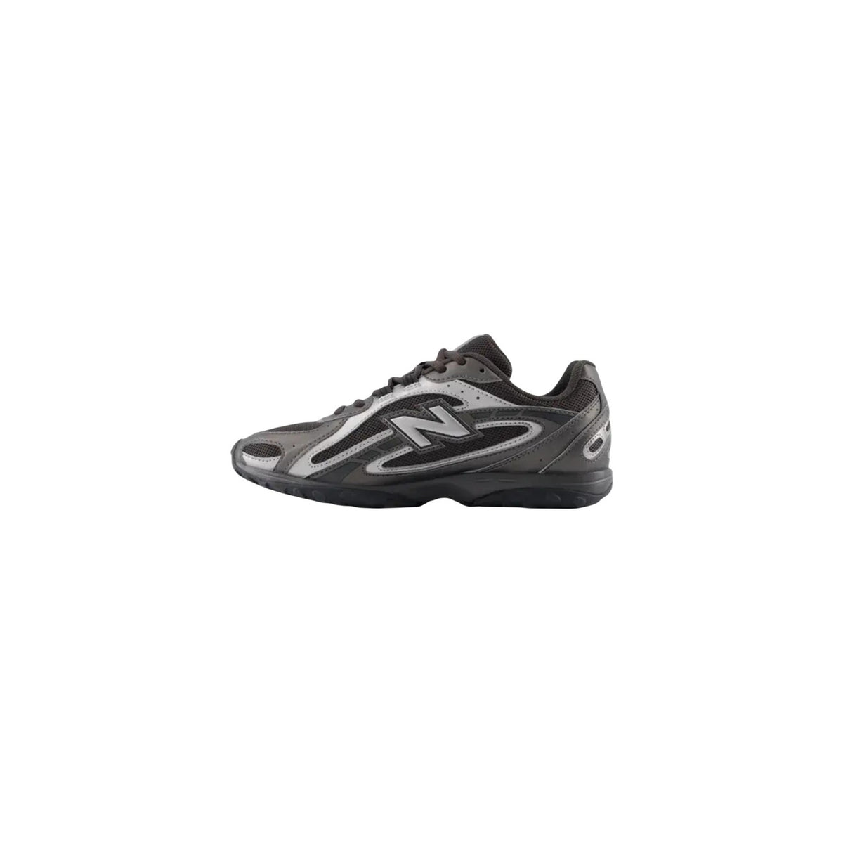 Sneakers unisex New Balance 204L nere – Scarpe basse running retro-tech argento metallizzato U204LCMC.