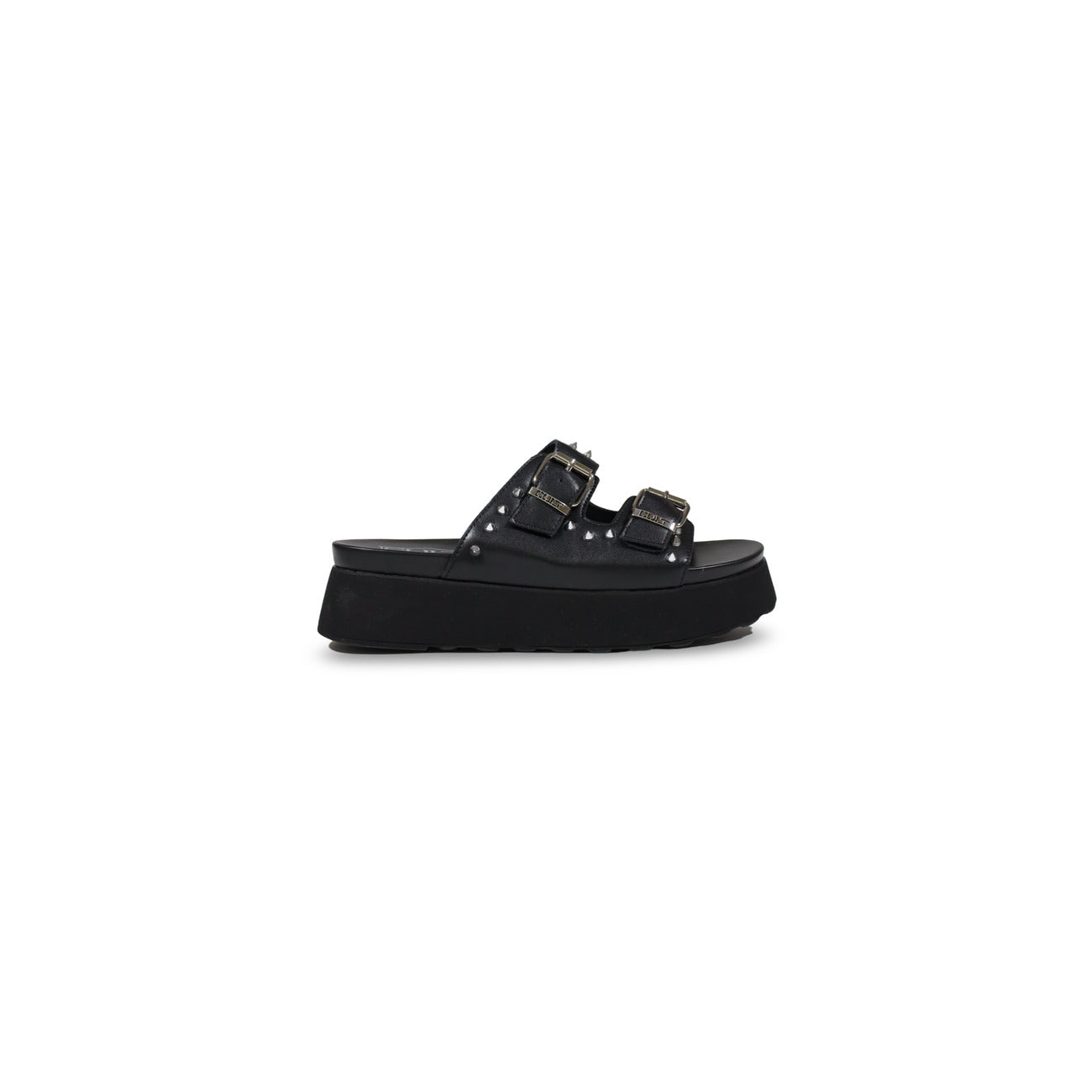 Cult Janis 3146 W; Sandalo Platform Nero. 100% Pelle, tacco 5,5 cm. Suola robusta, fibbie regolabili, stile casual-rock. Must-have estate 2026.