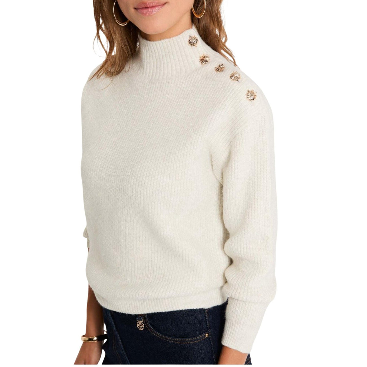 Maglione donna Morgan De Toi grigio – Maglia mezza stagione a coste collo alto 262-MSTORE.