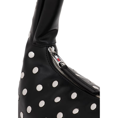 Tommy Hilfiger Jeans Borsa Donna Nero Mano Cerniera Tasca Interna Poliuretano 100% Autunno Inverno AW0AW17894