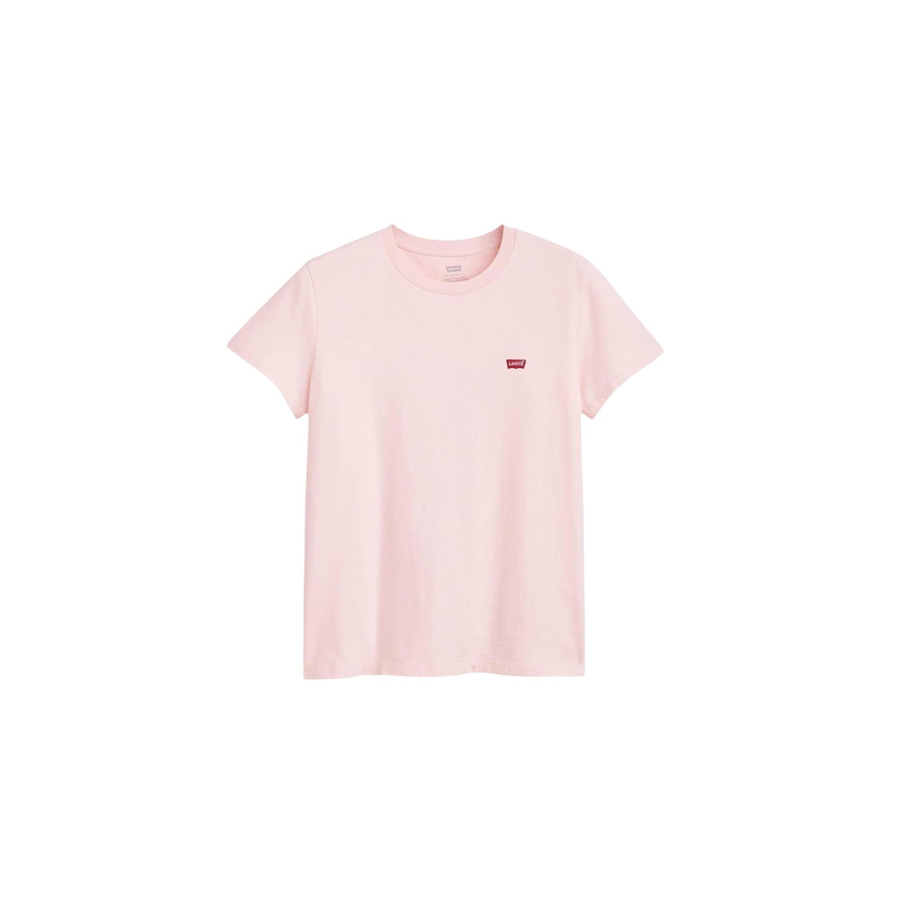 Levi's® Perfect Tee Pink Lavender; 100% cotone, tasca sul petto, dettagli ricamati. Traspirante, morbida ed essenziale. Vista frontale stesa 