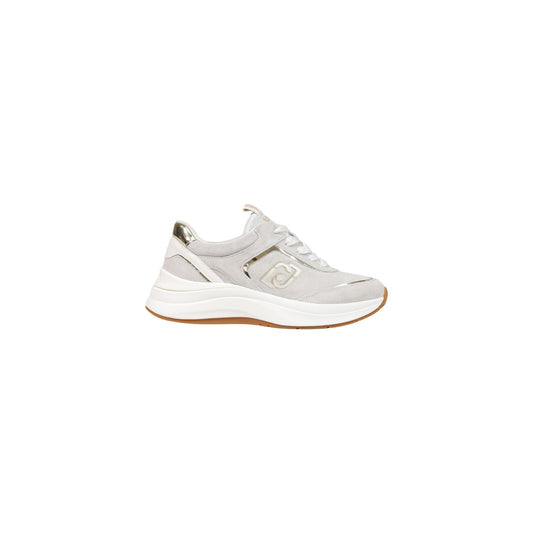 Sneakers Liu Jo Stardust 01 bianche donna BF6029PX911. Scarpe sportive da donna bianche in pelle con inserti metallizzati, logo Liu Jo laterale, suola platform 4 cm e plantare ergonomico, scarpe casual eleganti 4 stagioni.