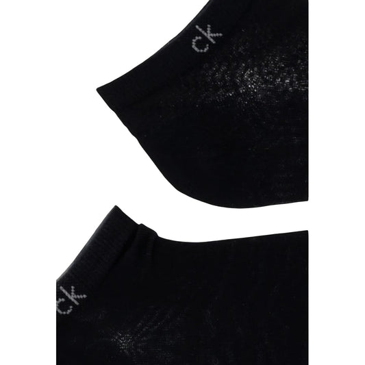 Pack 2 Paia Calze Sneaker CK Jeans Structure; Nero. 71% Lyocell, 27% Poliammide, 2% Elastam. Fibra naturale traspirante, logo ricamato, taglio basso comfort 4 stagioni. Dettaglio logo 